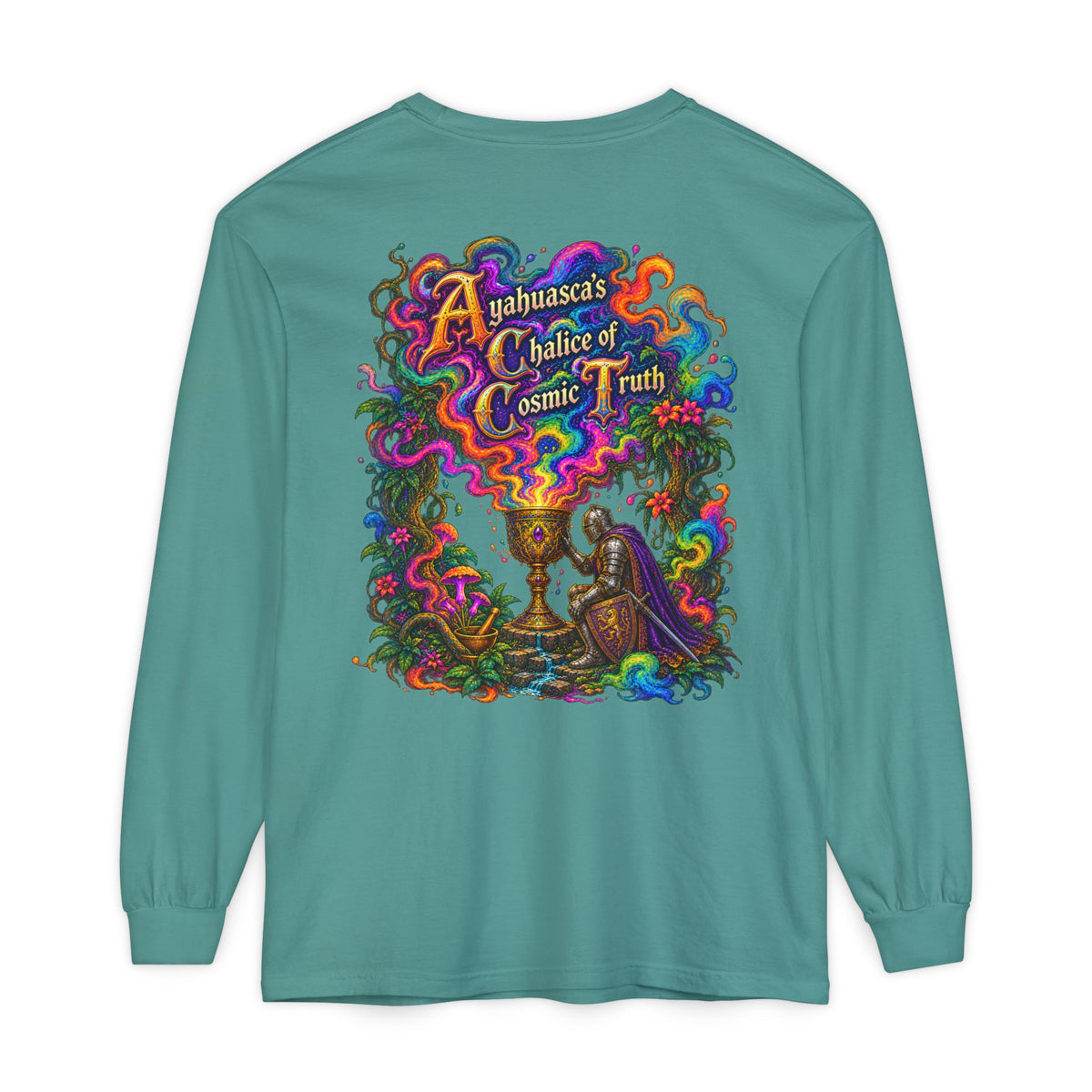 Ayahuasca Chalice Long Sleeve Tee — Psychedelic Cosmic Truth Graphic