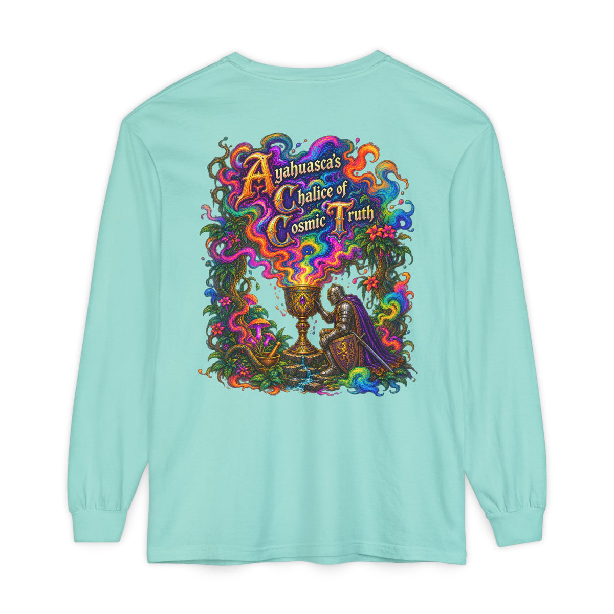 Ayahuasca Chalice Long Sleeve Tee — Psychedelic Cosmic Truth Graphic