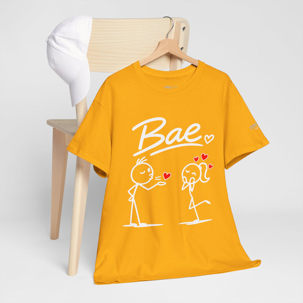 "Bae" Stick Figure Couple T‑Shirt — Cute Romantic Tee