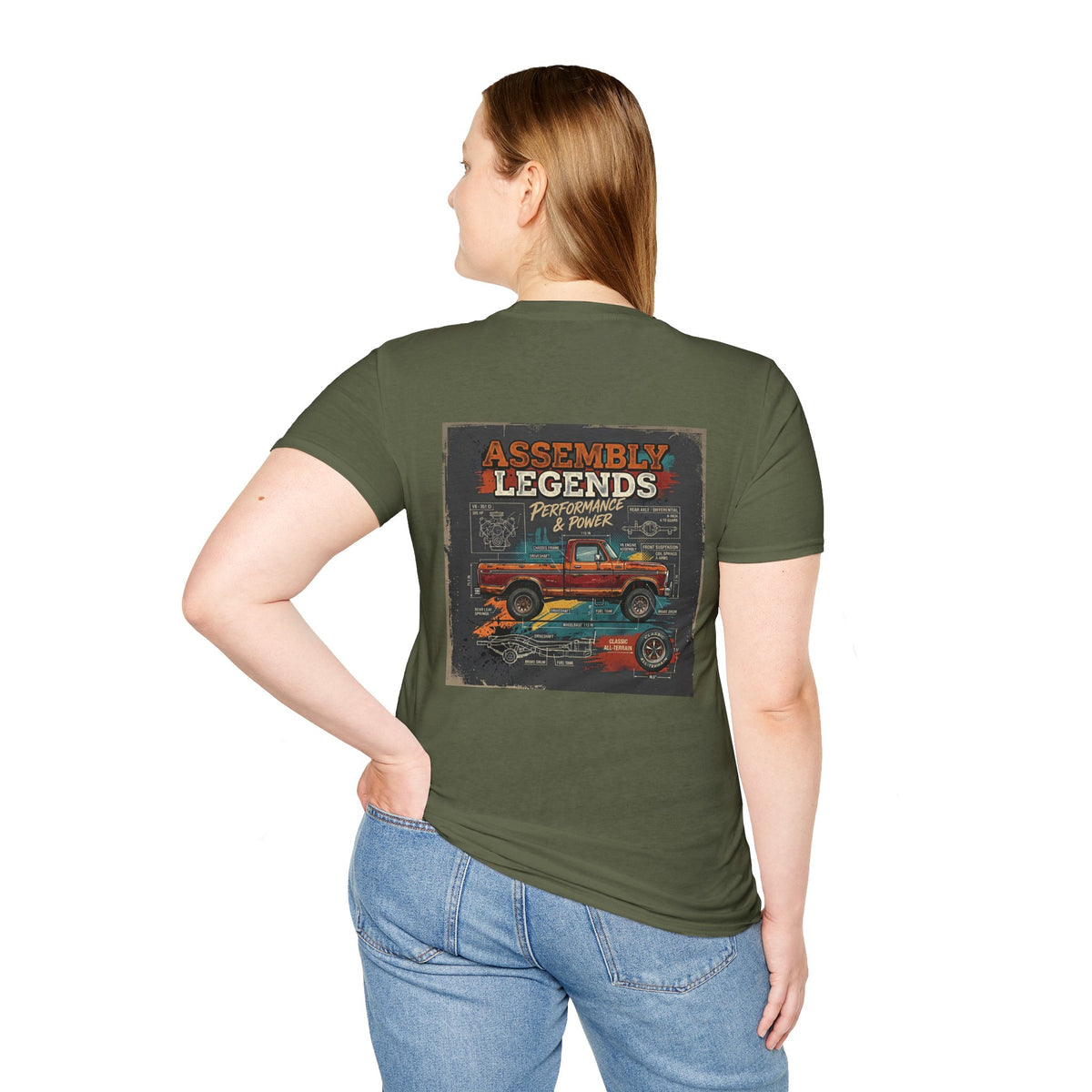 "Assembly Legends: Performance & Power" Vintage Truck Graphic