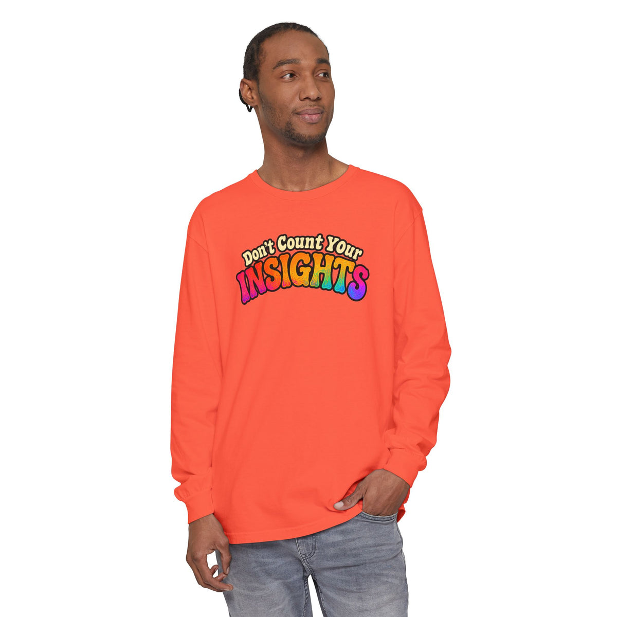 "Don't Count Your Insights" Long Sleeve Tee — Psychedelic Mushroom Art