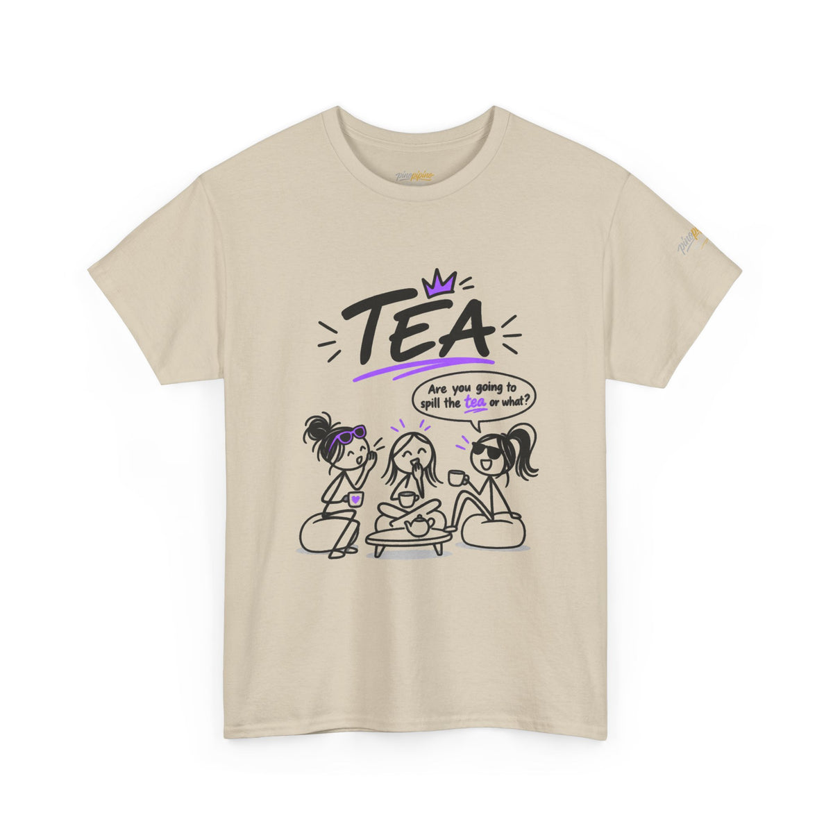 "Tea: Are you going to spill the tea or what?" Cartoon Graphic Tee