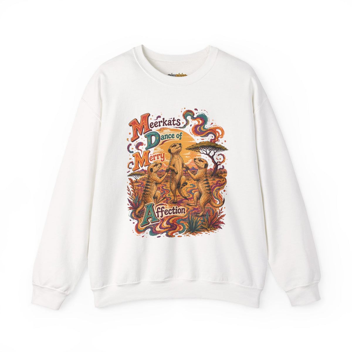 "Meerkats Dance of Merry Affection" Crewneck Sweatshirt