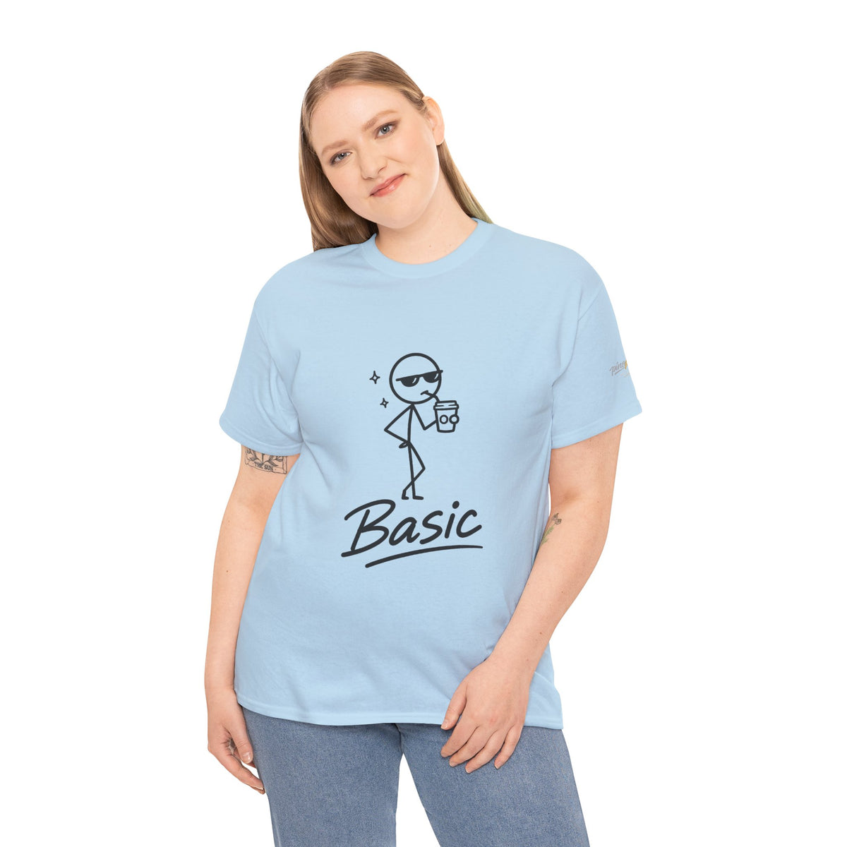 "Basic" Stick Figure Coffee Tee