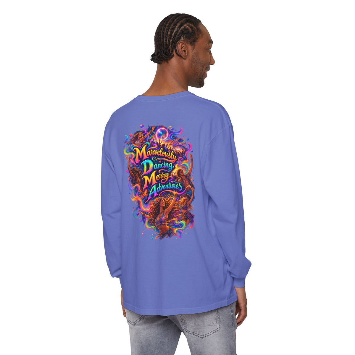 "Marvelously Dancing Merry Adventures" Psychedelic Long Sleeve Tee