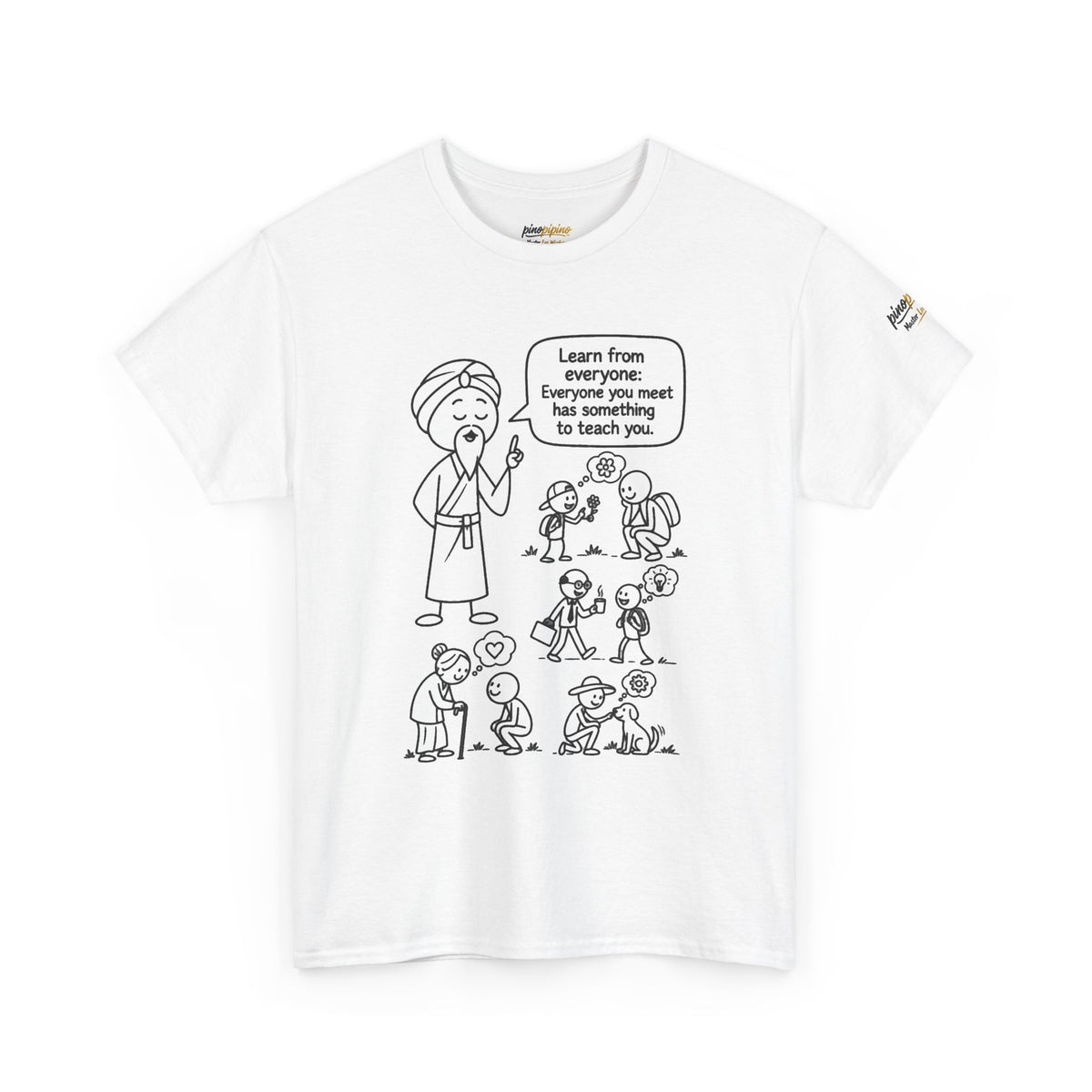 Spiritual Teacher Comic Tee — "Learn from Everyone" Graphic T‑Shirt