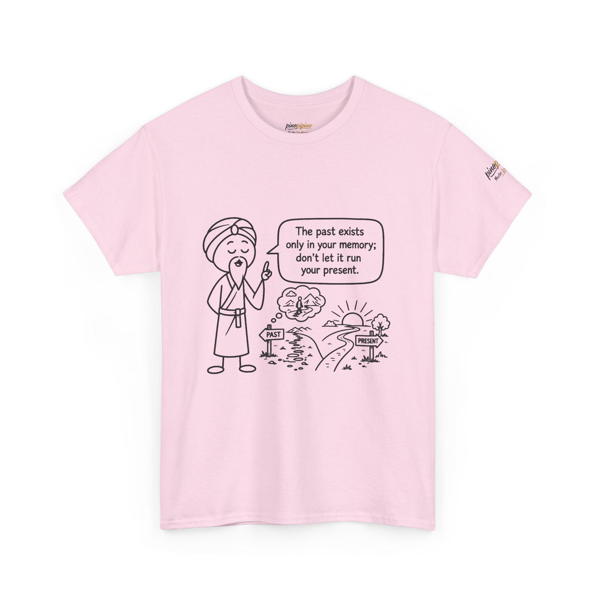 Inspirational Master Lee's Wisdom Graphic Tee — "The past exists only in your memory; don't let it ruin your present."