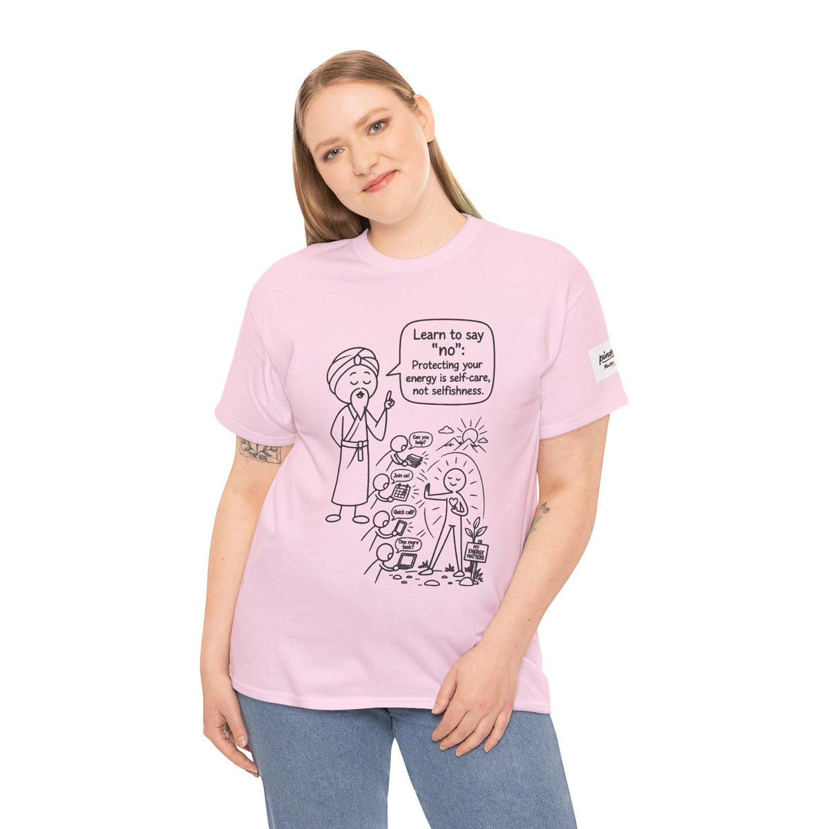 Spiritual Self-Care Tee — "Learn to Say No" Mindfulness T-Shirt
