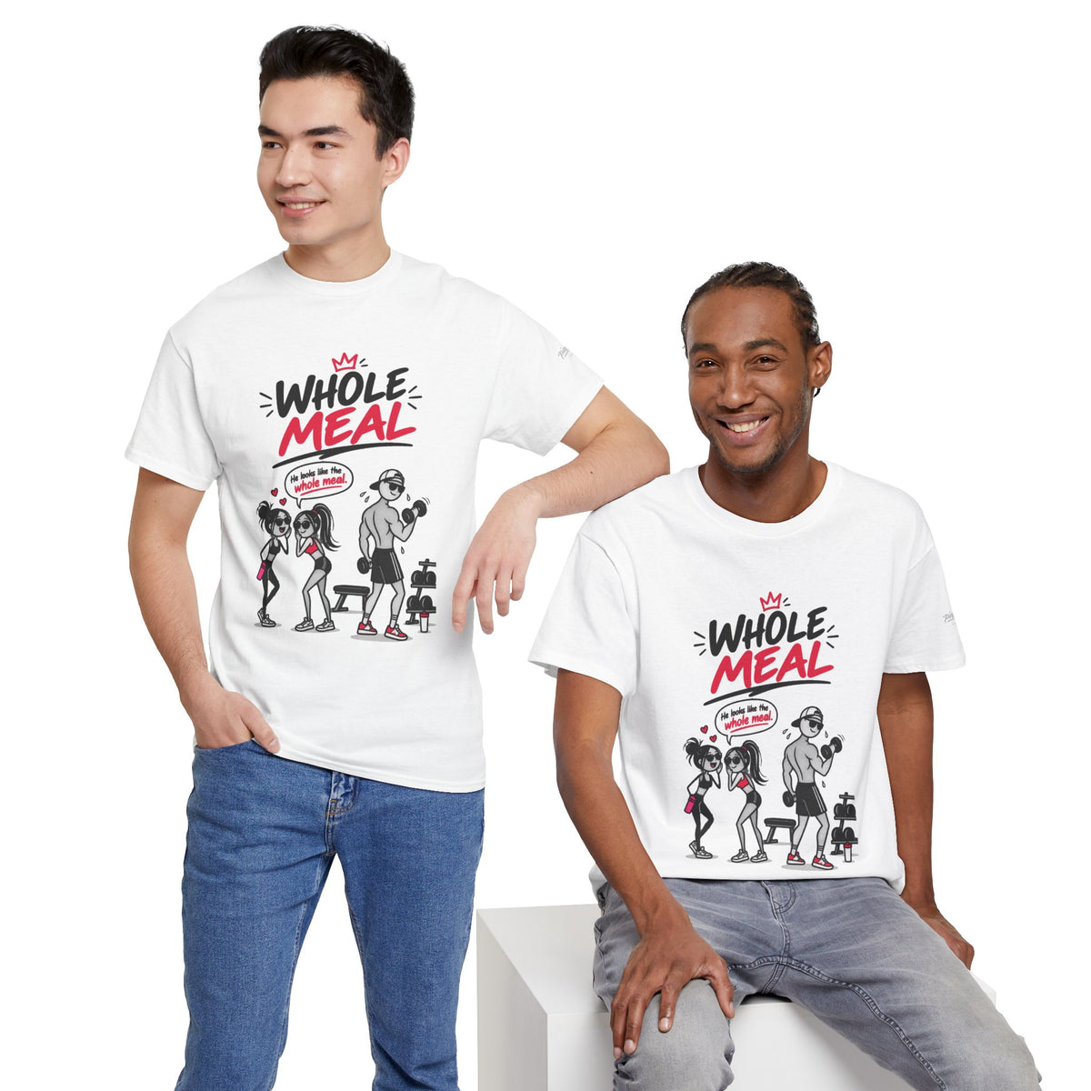 Fitness Tee — "Whole Meal" Gym Motivation Shirt