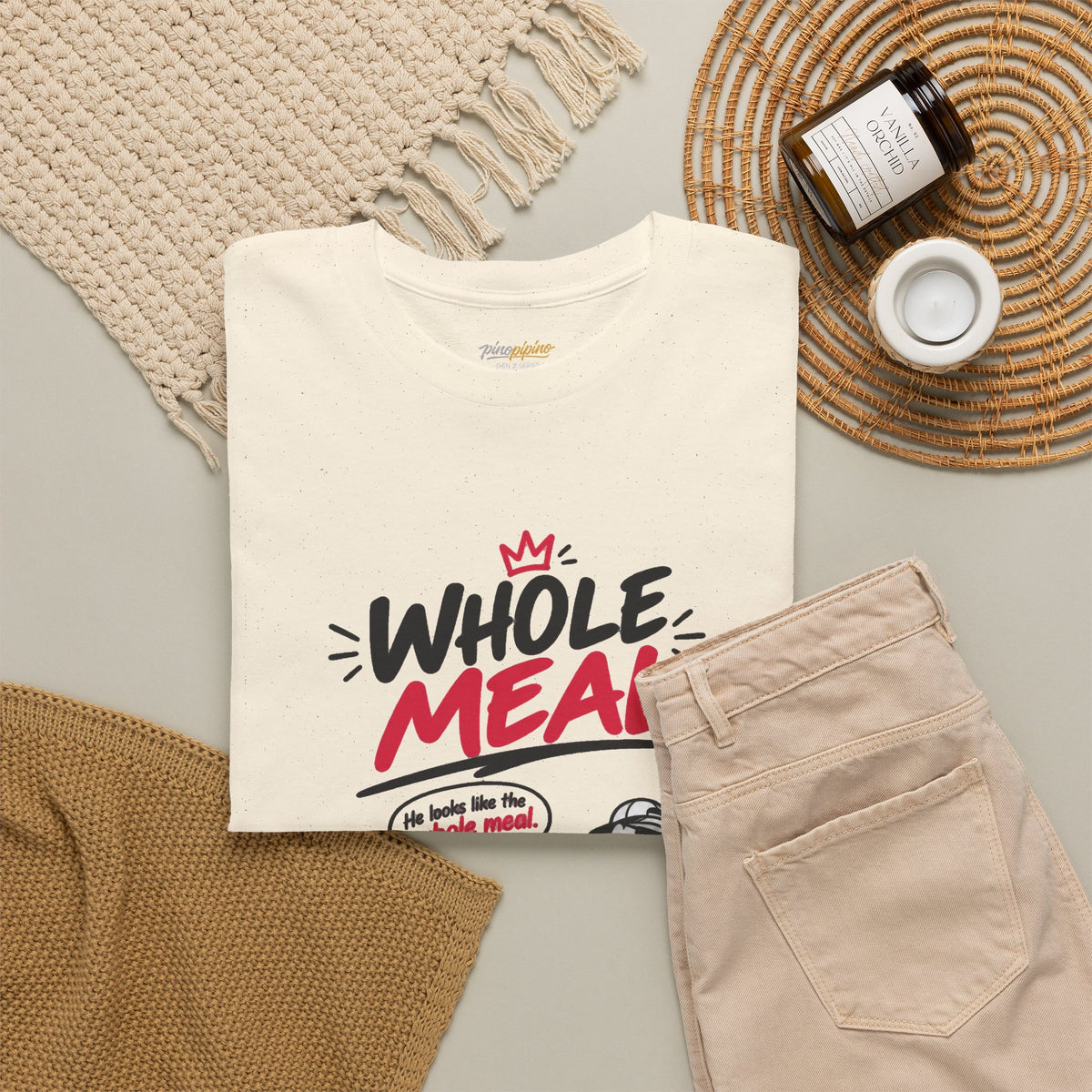 Fitness Tee — "Whole Meal" Gym Motivation Shirt