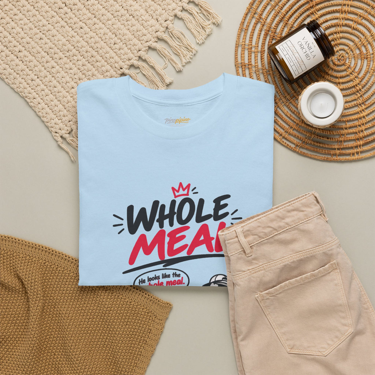 Fitness Tee — "Whole Meal" Gym Motivation Shirt