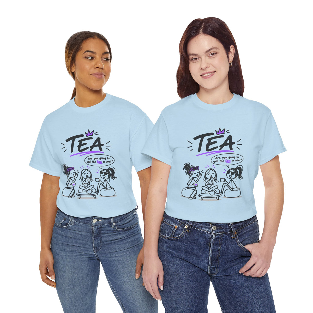 "Tea: Are you going to spill the tea or what?" Cartoon Graphic Tee