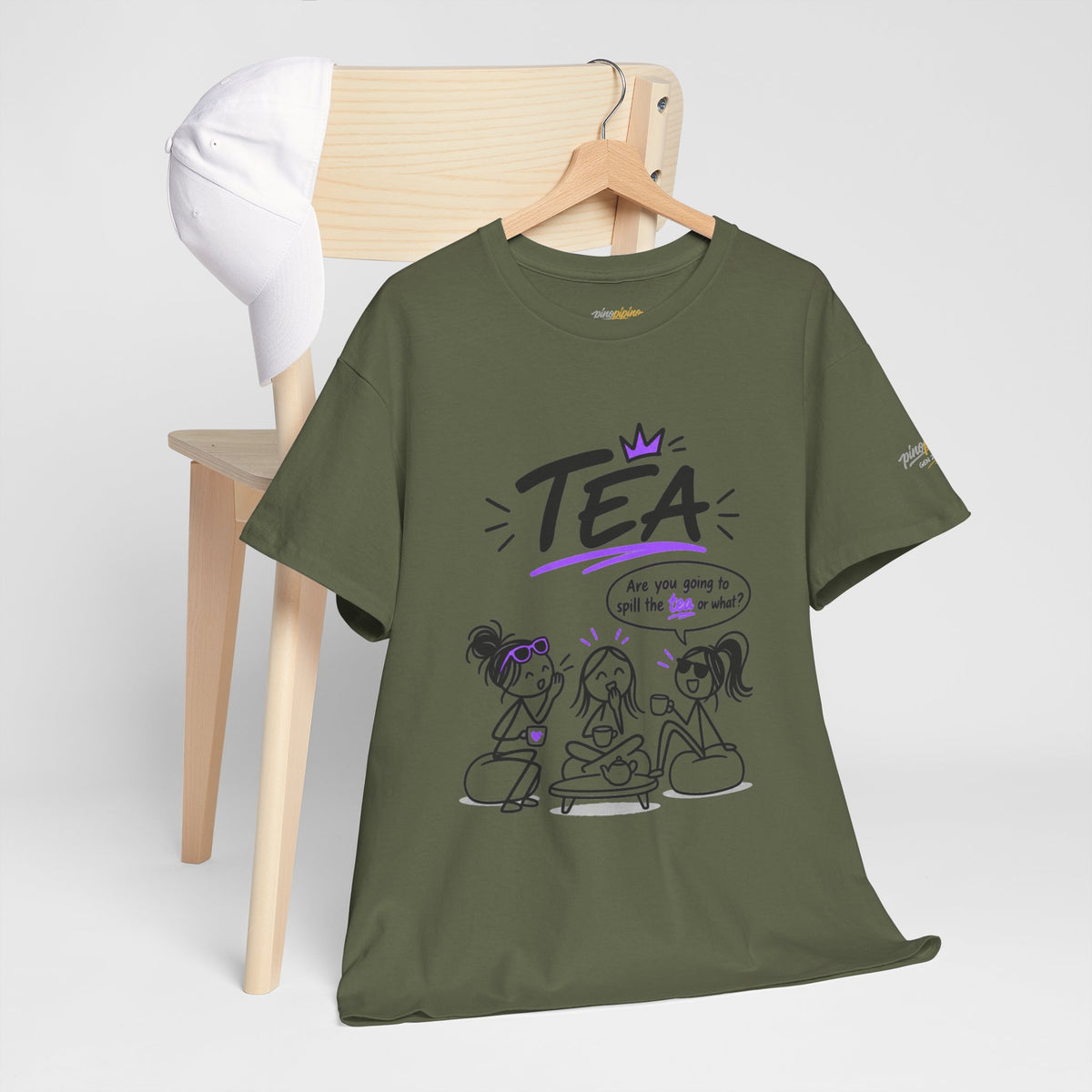 "Tea: Are you going to spill the tea or what?" Cartoon Graphic Tee