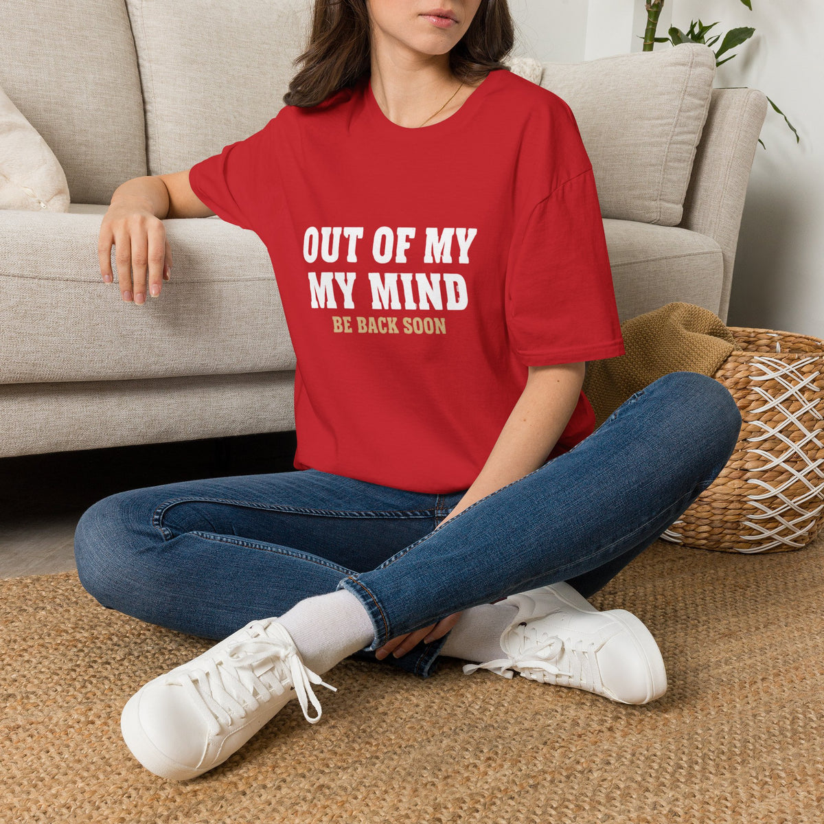 "Out of My Mind, Be Back Soon" Funny Graphic Tee