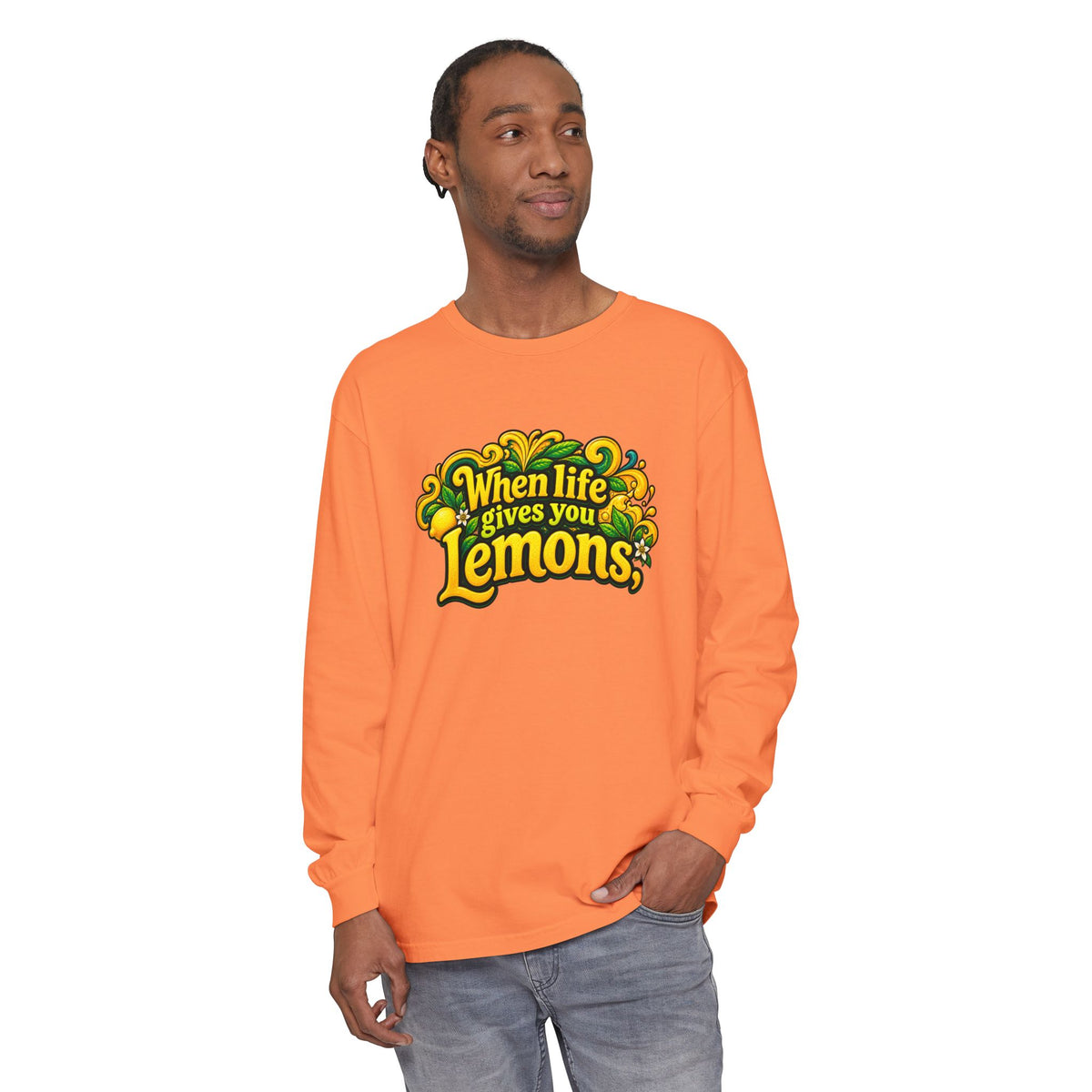 "When Life Gives You Lemons Trade them for Shrooms" Psychedelic Series Long Sleeve T-Shirt