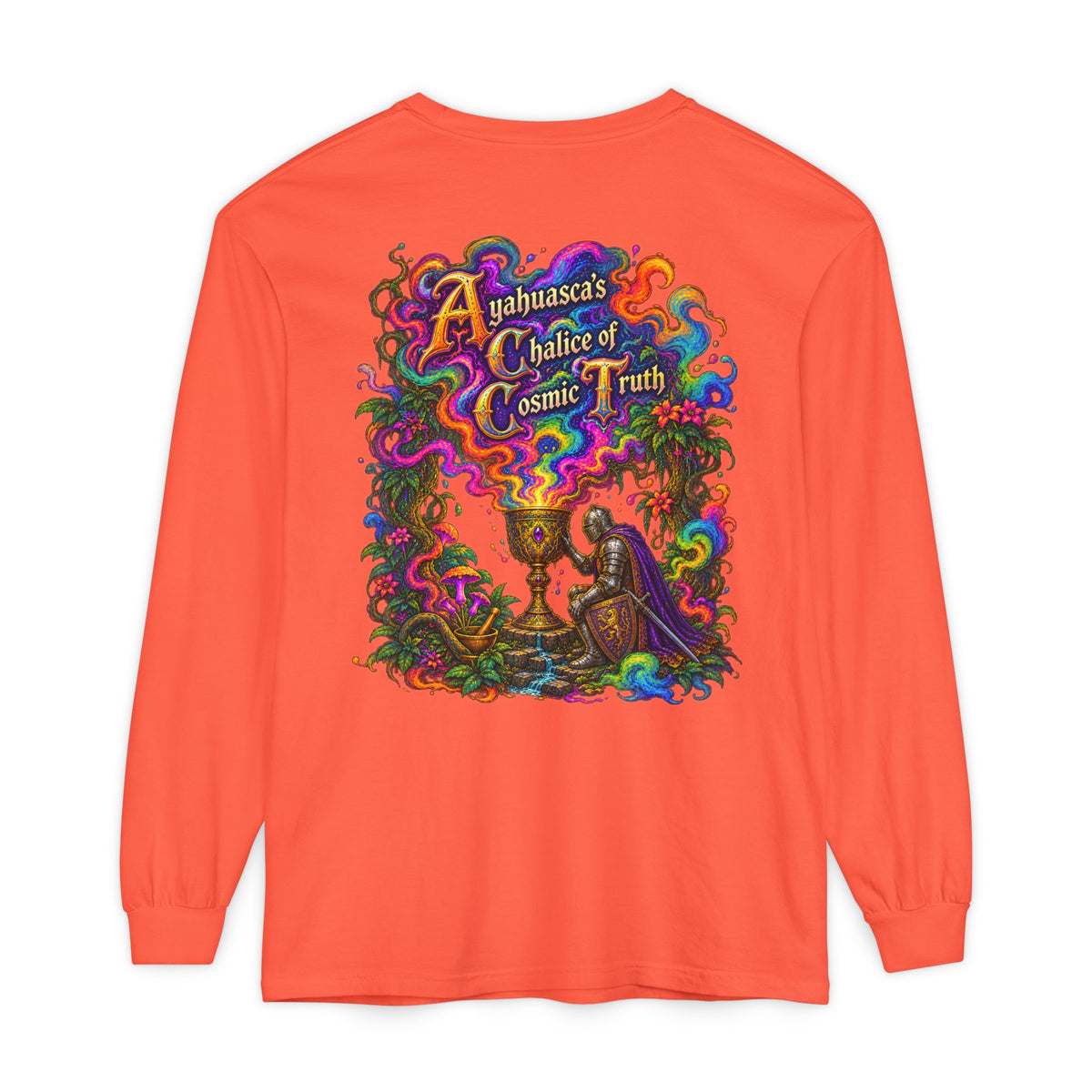 Ayahuasca Chalice Long Sleeve Tee — Psychedelic Cosmic Truth Graphic