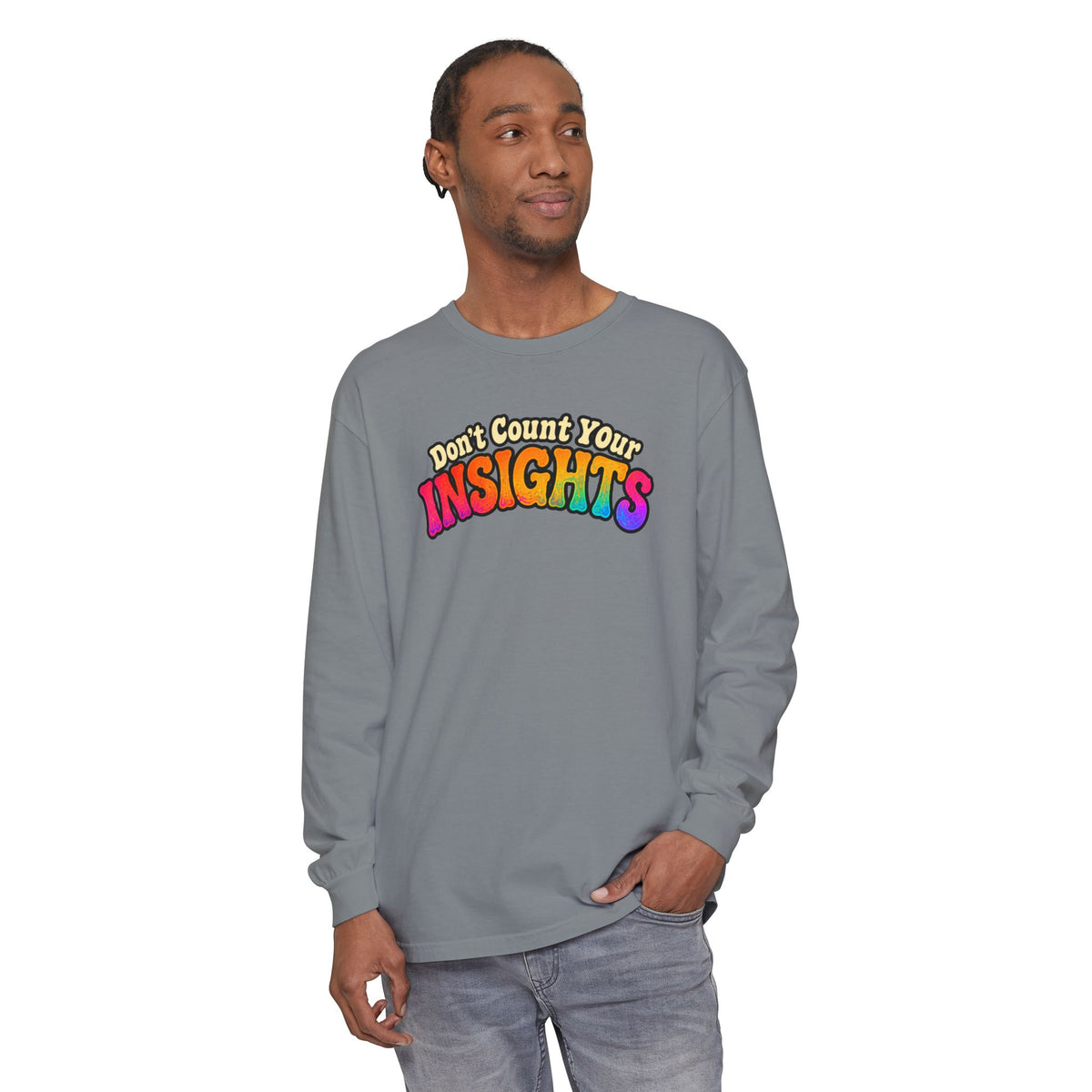 "Don't Count Your Insights" Long Sleeve Tee — Psychedelic Mushroom Art