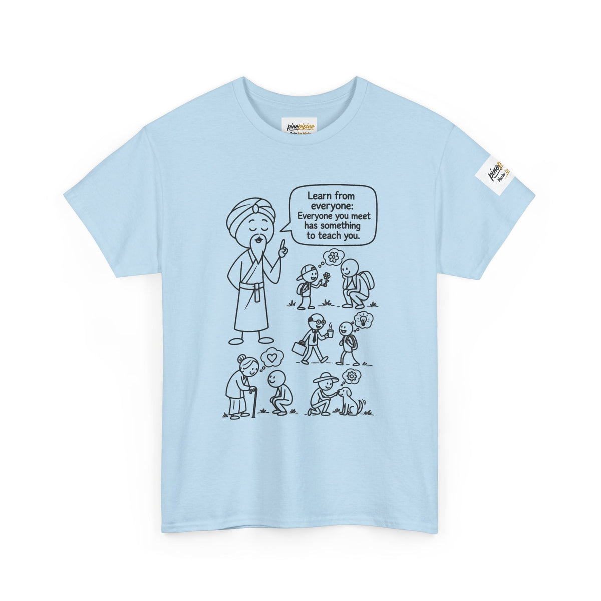 Spiritual Teacher Comic Tee — "Learn from Everyone" Graphic T‑Shirt