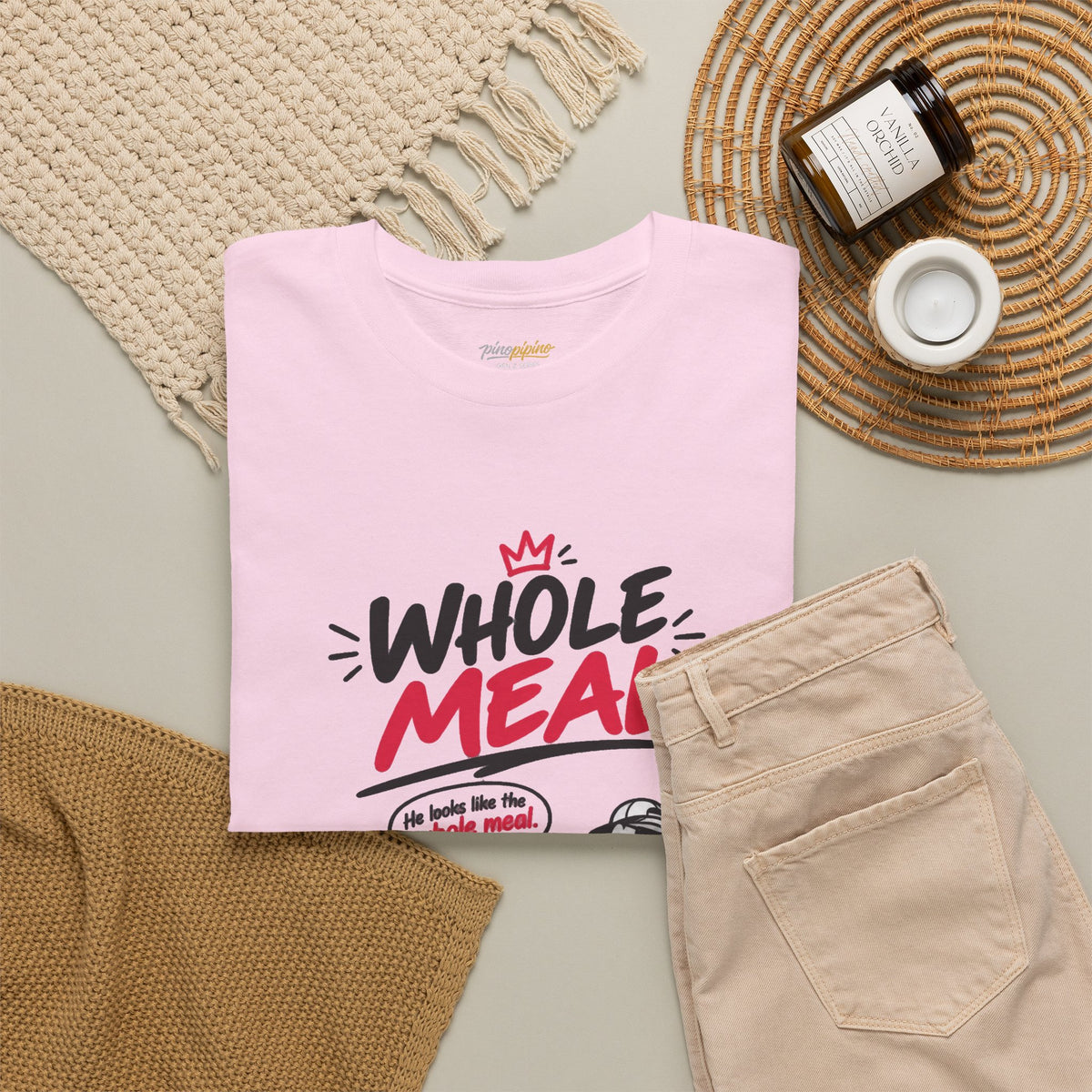 Fitness Tee — "Whole Meal" Gym Motivation Shirt