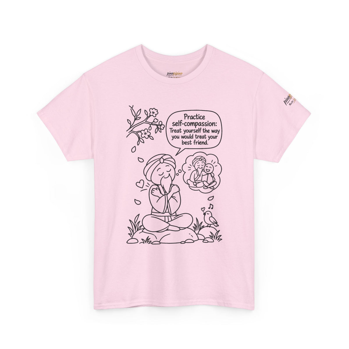 "Practice Self-Compassion" Master Lee's Wisdom Meditation T-Shirt