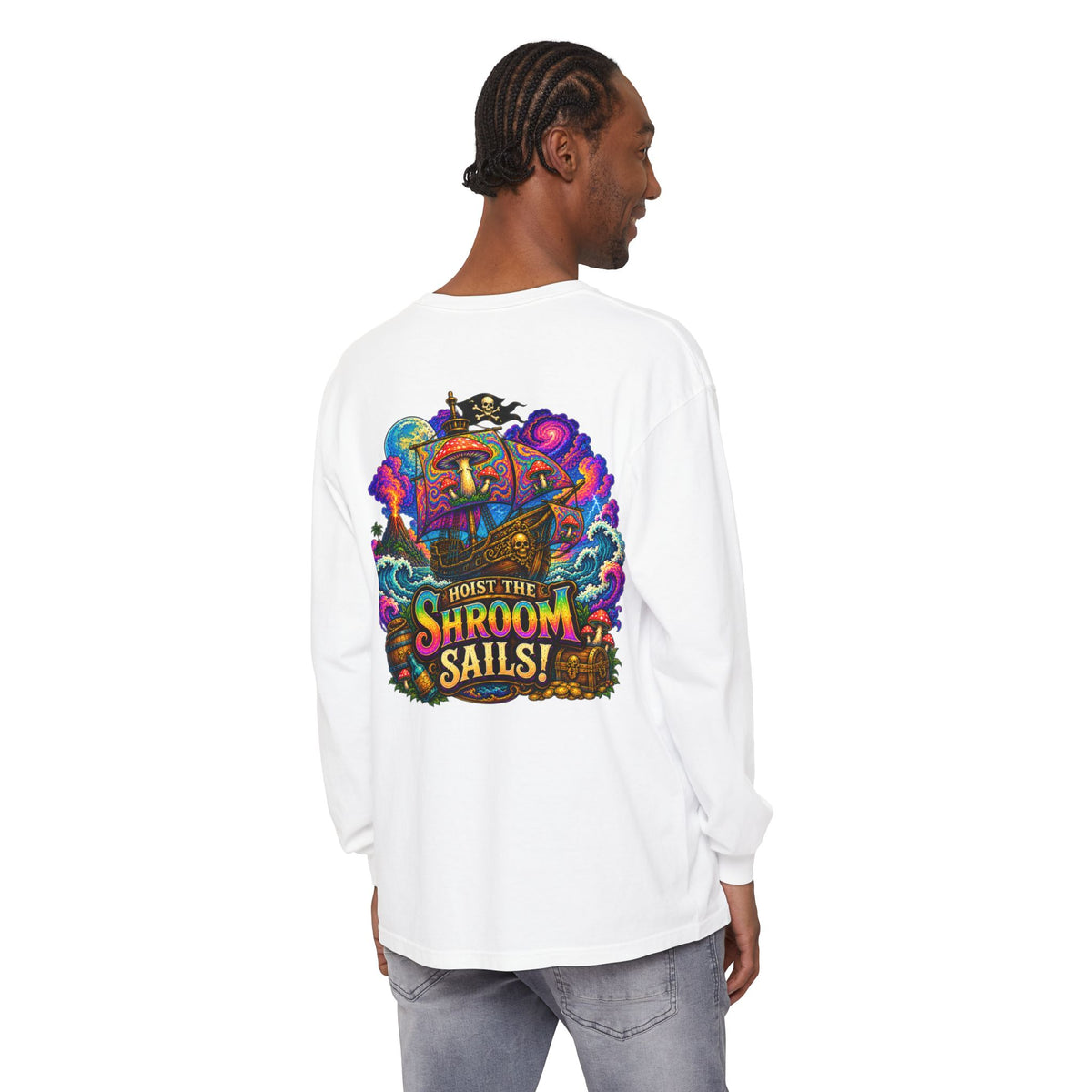 Hoist the Shroom Sails! Long Sleeve T‑Shirt