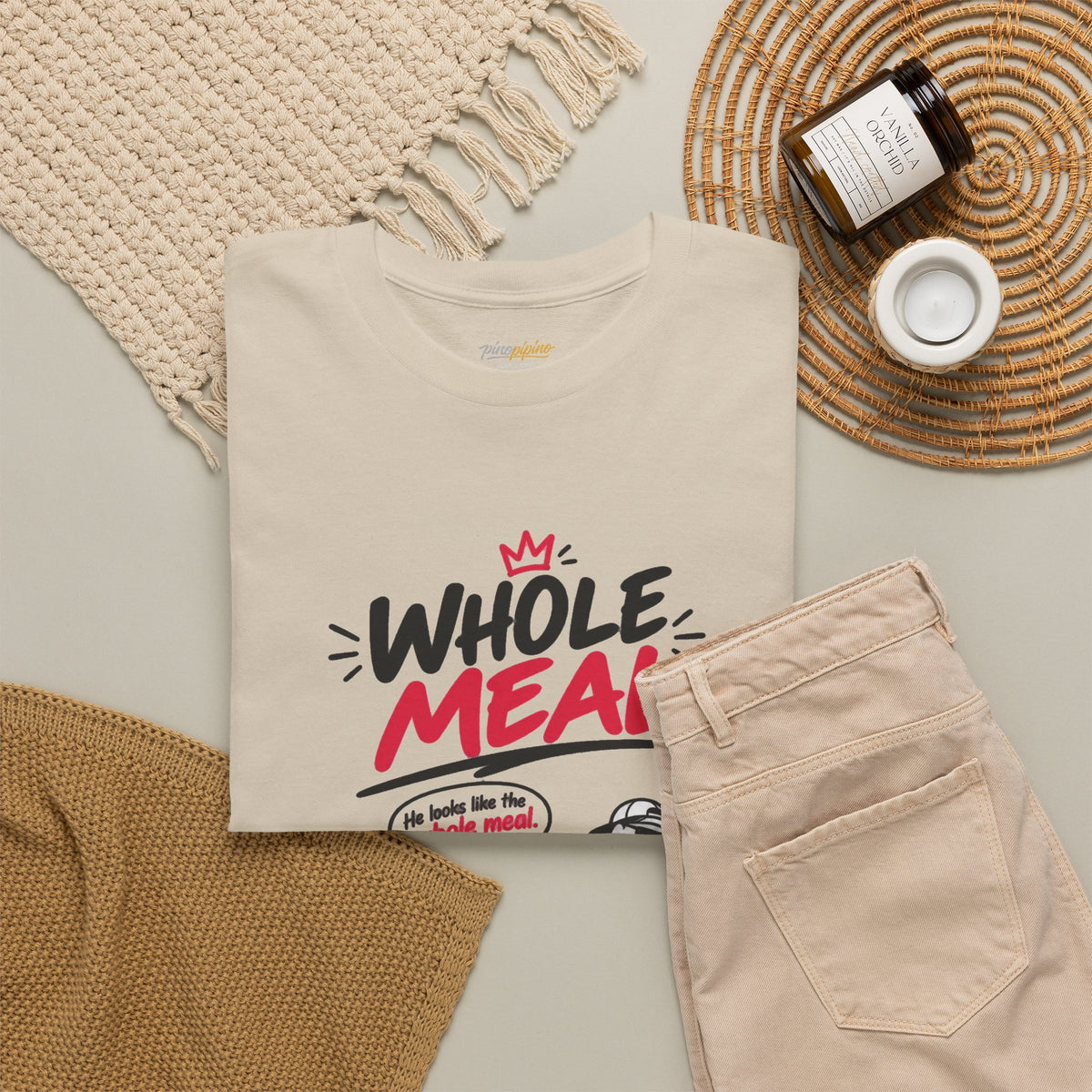 Fitness Tee — "Whole Meal" Gym Motivation Shirt