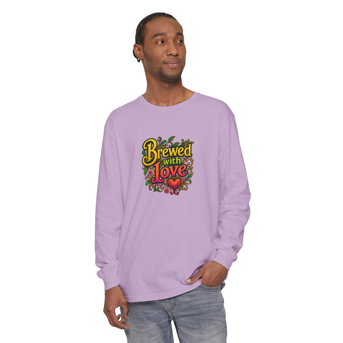 "Brewed with Love, Sipped with Awe" Long Sleeve Tee