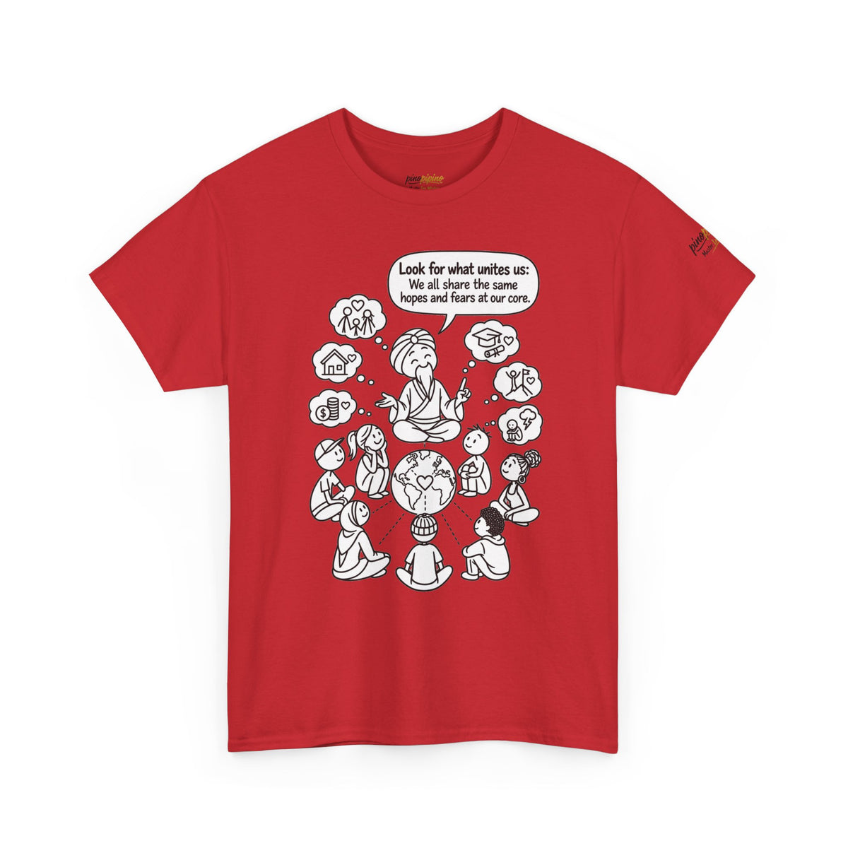 "Look for what unites us" Community Peace Crewneck Tee