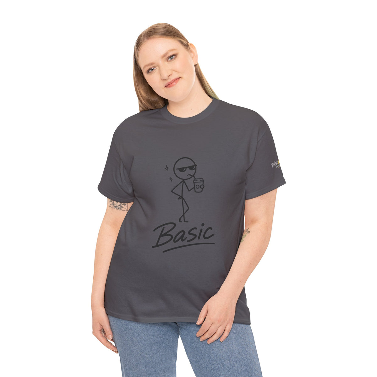 "Basic" Stick Figure Coffee Tee