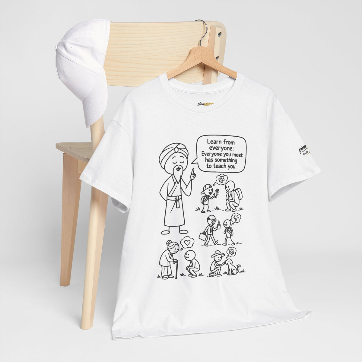 Spiritual Teacher Comic Tee — "Learn from Everyone" Graphic T‑Shirt
