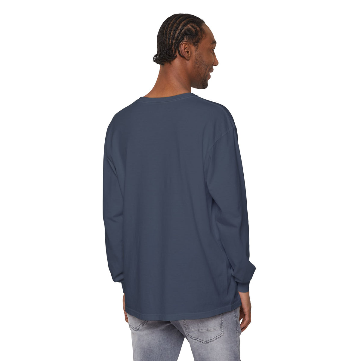 "Shrooming Where the Grass Is Greener" - Front Design Psychedelic Mushroom Long Sleeve T‑Shirt