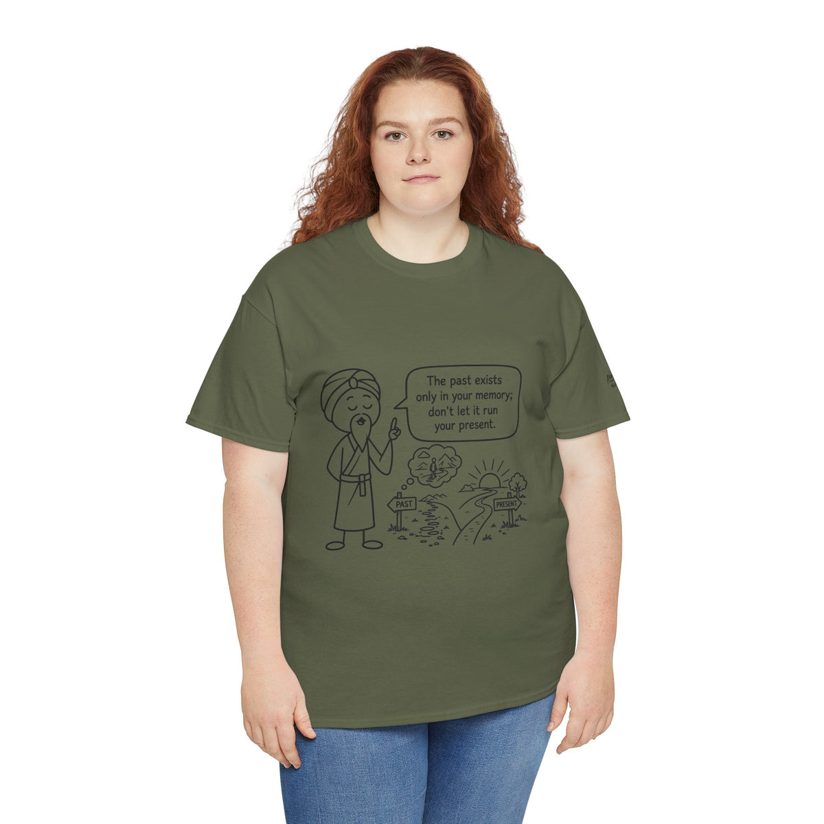Inspirational Master Lee's Wisdom Graphic Tee — "The past exists only in your memory; don't let it ruin your present."