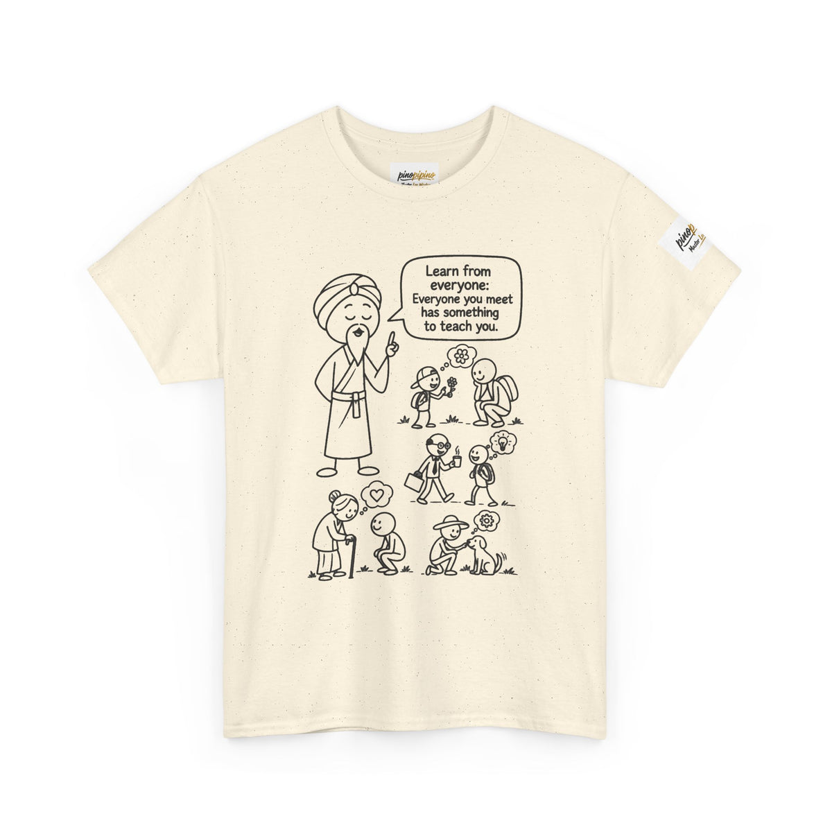 Spiritual Teacher Comic Tee — "Learn from Everyone" Graphic T‑Shirt