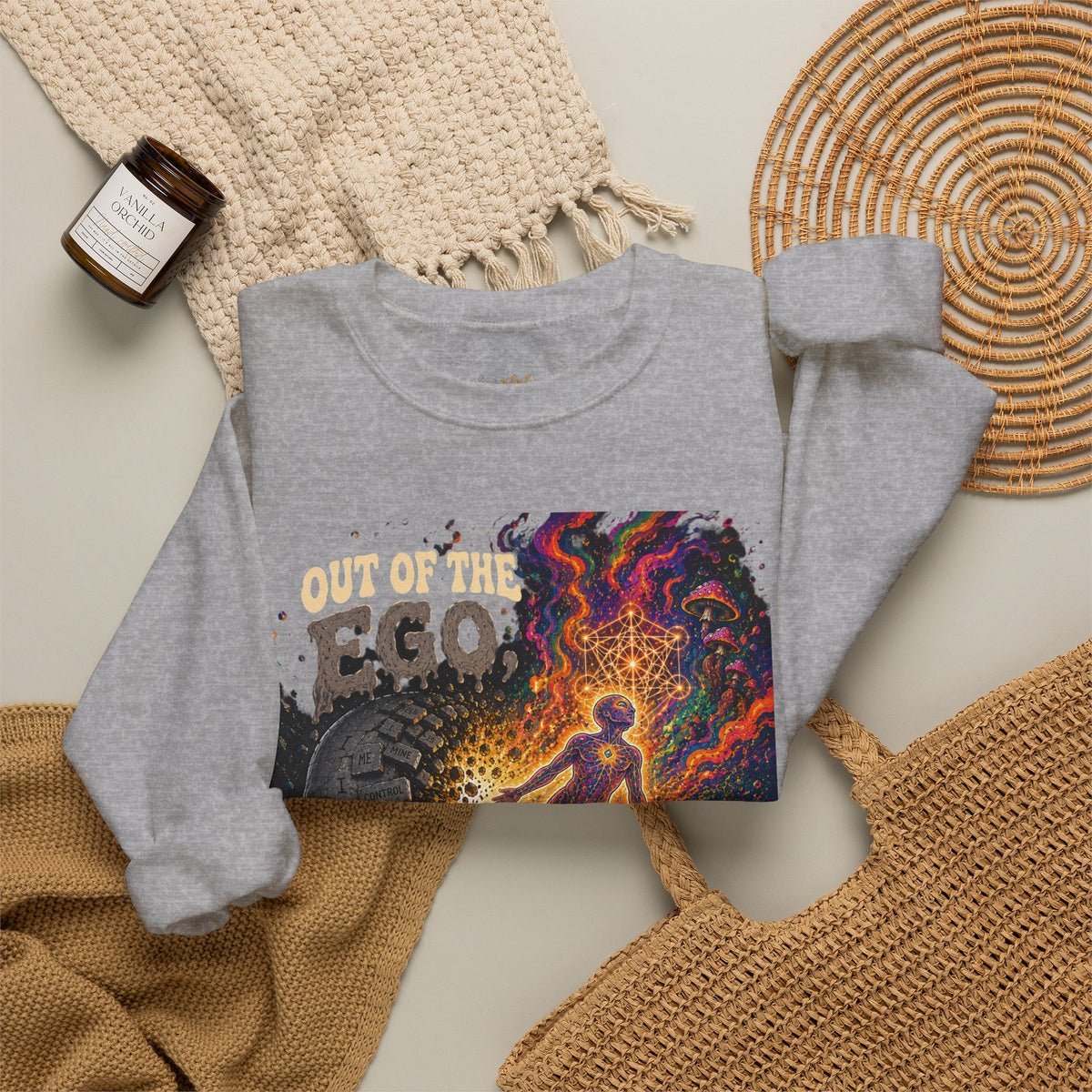 "Out of the Ego Into the DMT Blast" Psychedelic Crewneck Sweatshirt