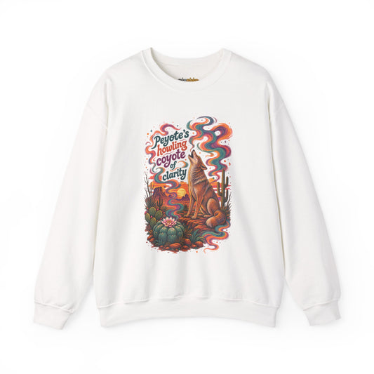 “Peyote’s Howling Coyote Clarity” Graphic Crewneck Sweatshirt