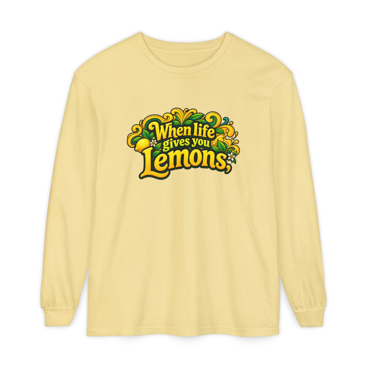"When Life Gives You Lemons Trade them for Shrooms" Psychedelic Series Long Sleeve T-Shirt