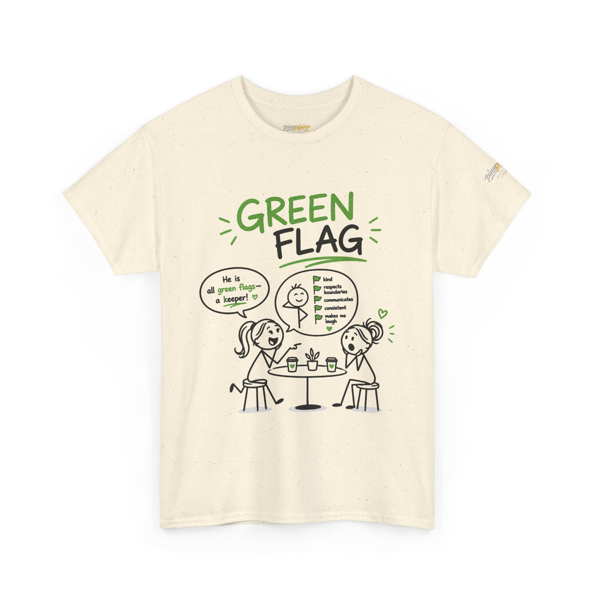 "Green Flag" Conversation T‑Shirt — Funny Dating Talk Tee