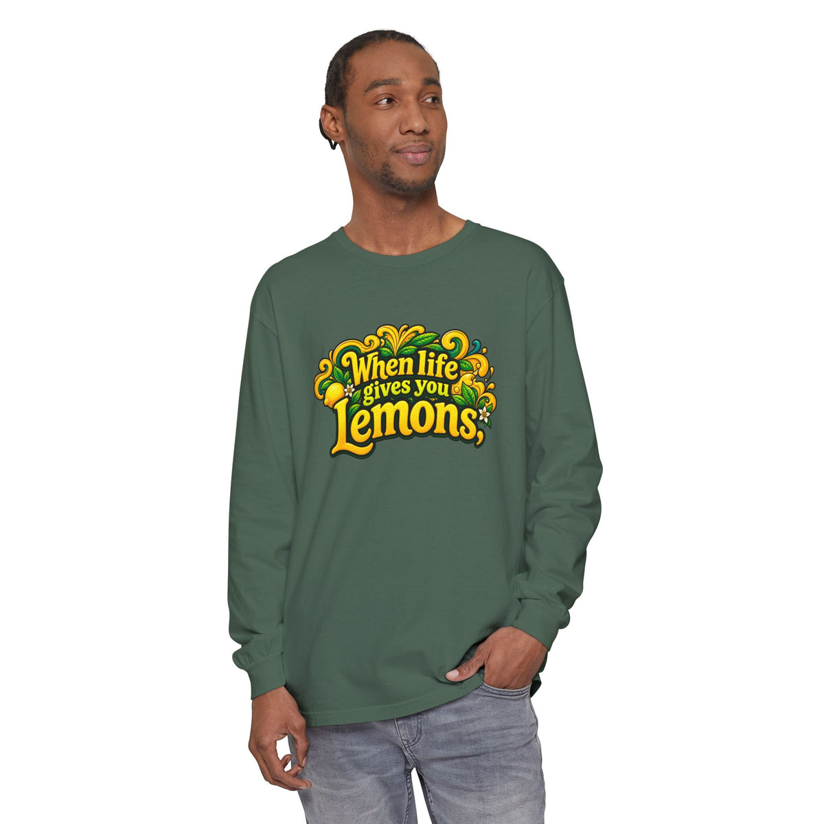 "When Life Gives You Lemons Trade them for Shrooms" Psychedelic Series Long Sleeve T-Shirt