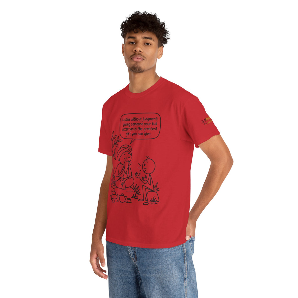 Mindful Listening Tee — "Listen without judgment" Meditation Quote T-Shirt