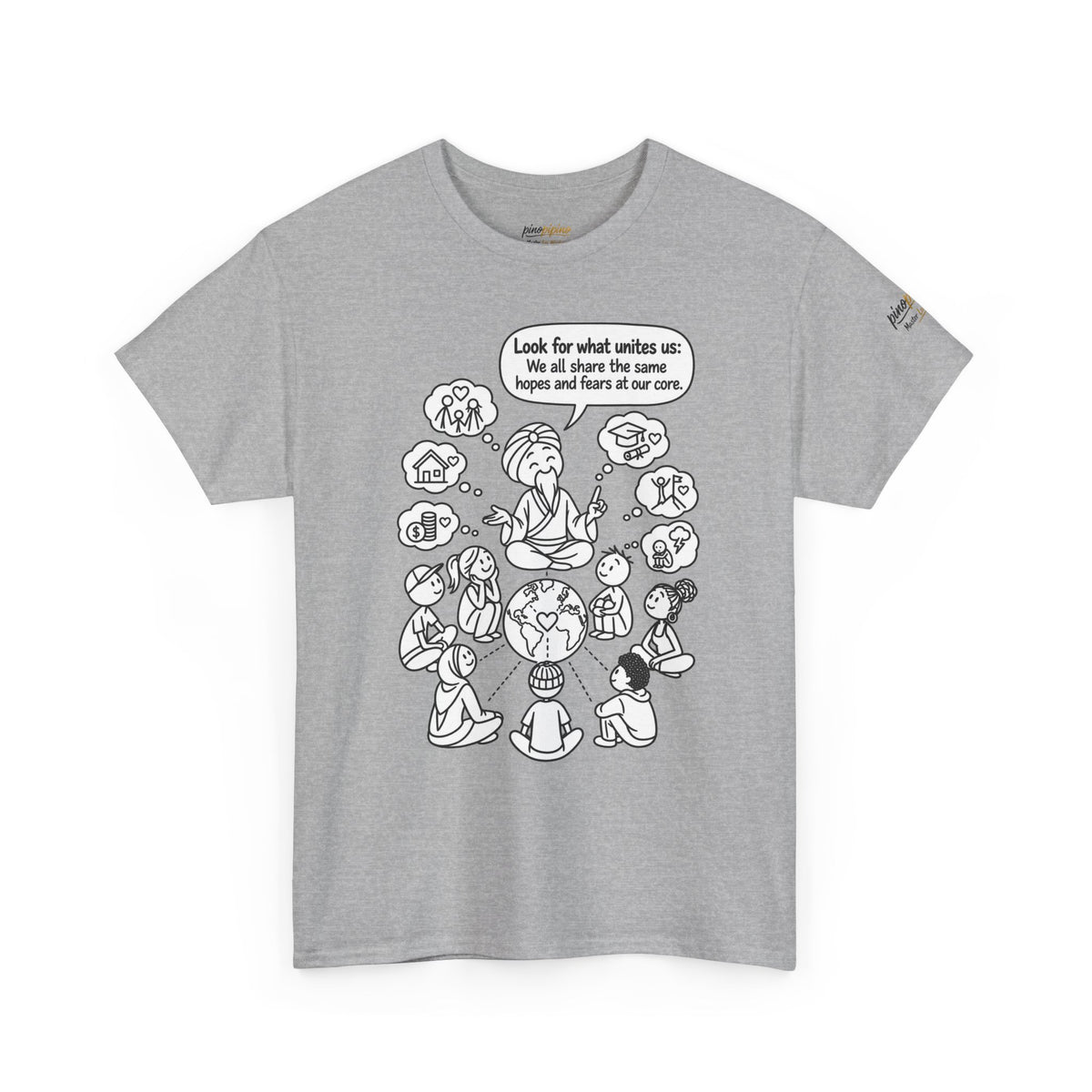 "Look for what unites us" Community Peace Crewneck Tee