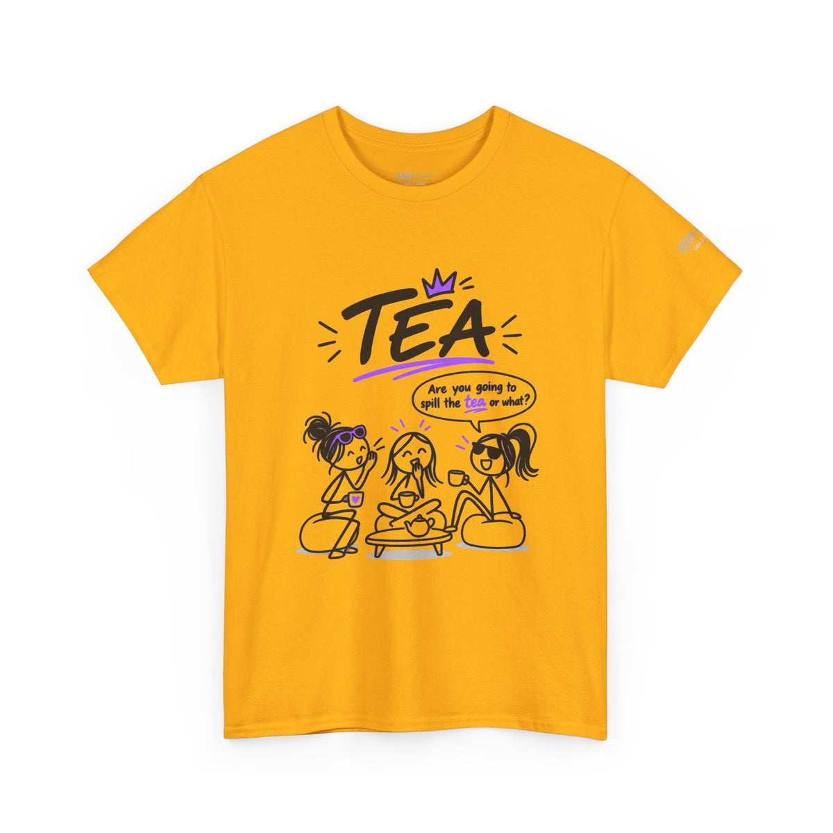 "Tea: Are you going to spill the tea or what?" Cartoon Graphic Tee