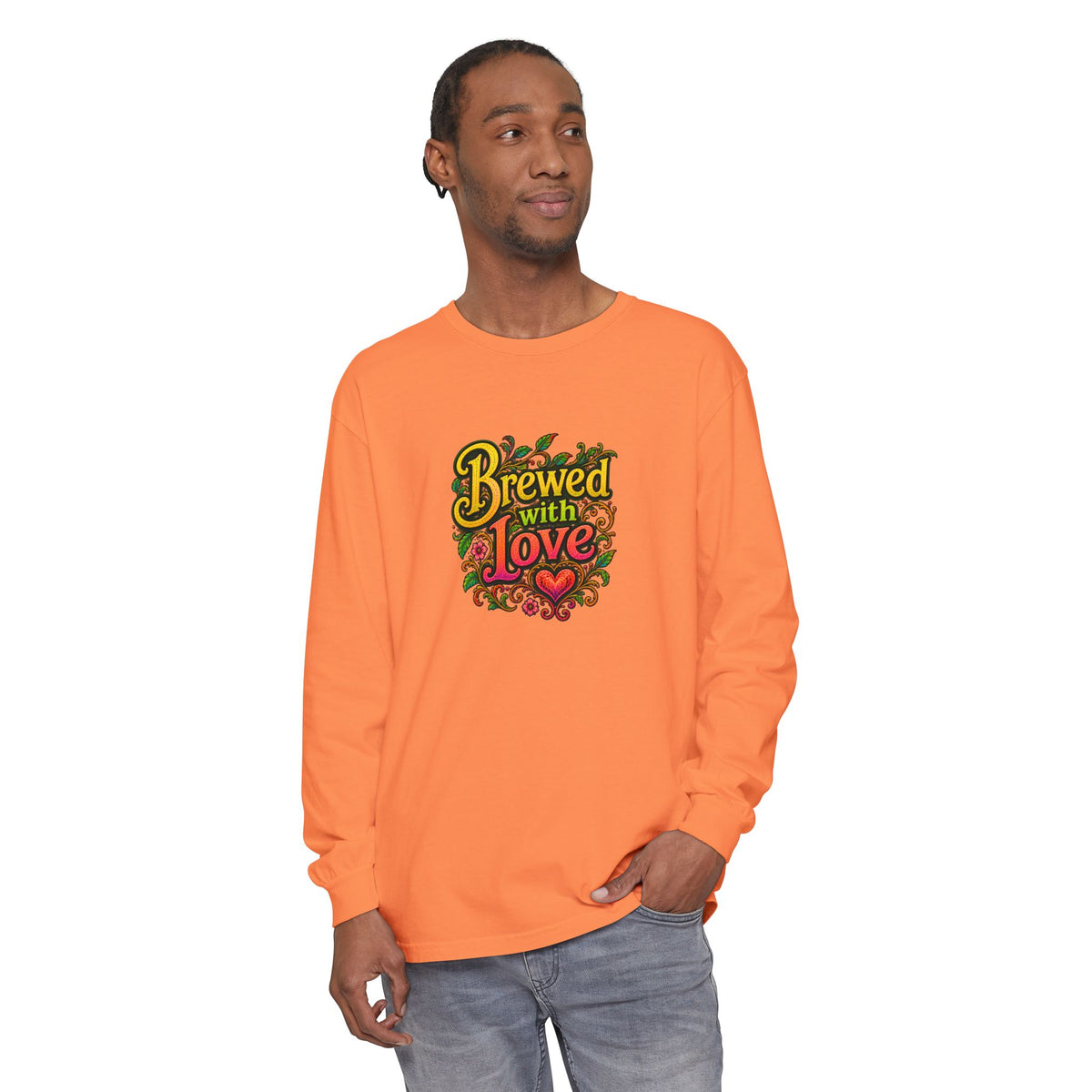 "Brewed with Love, Sipped with Awe" Long Sleeve Tee