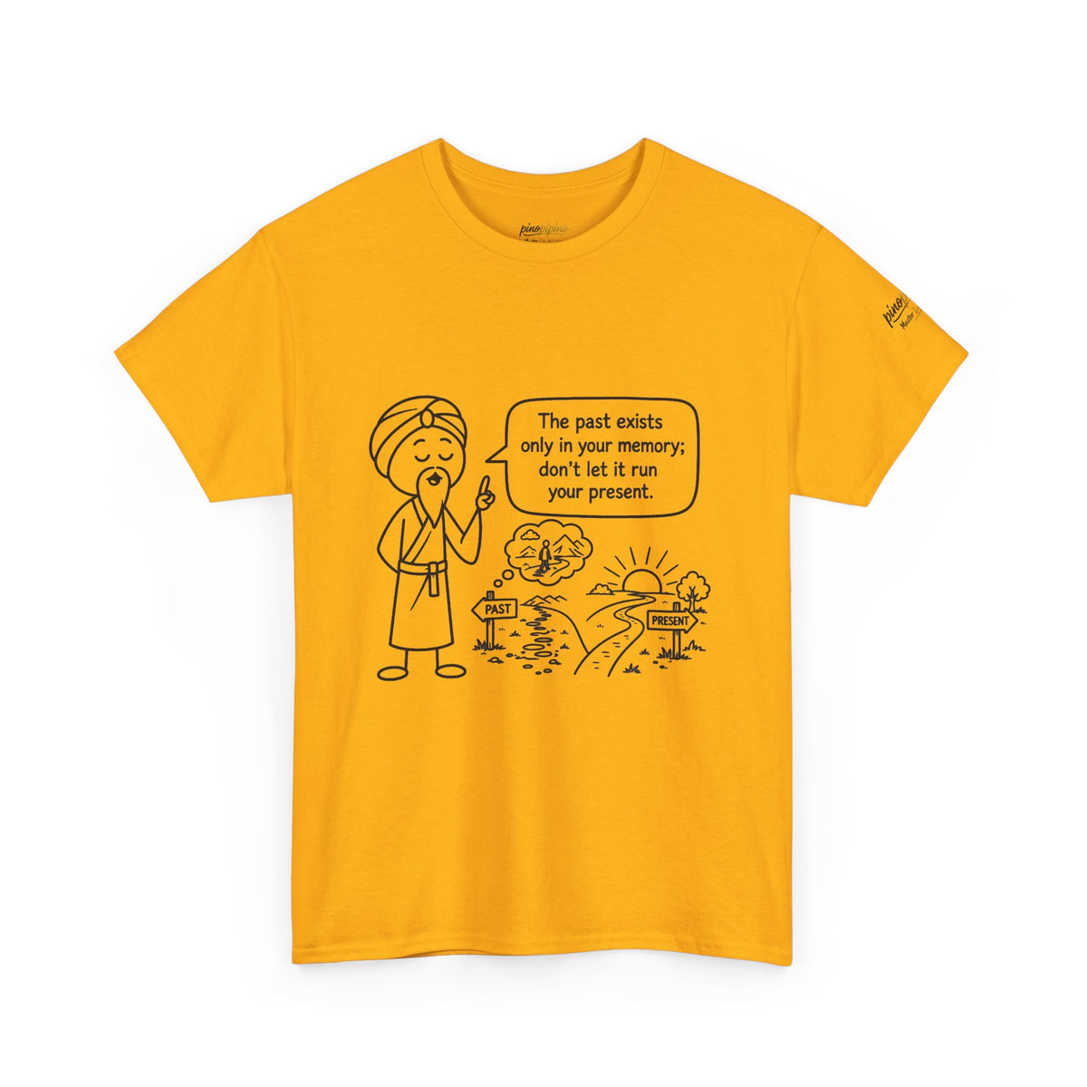 Inspirational Master Lee's Wisdom Graphic Tee — "The past exists only in your memory; don't let it ruin your present."