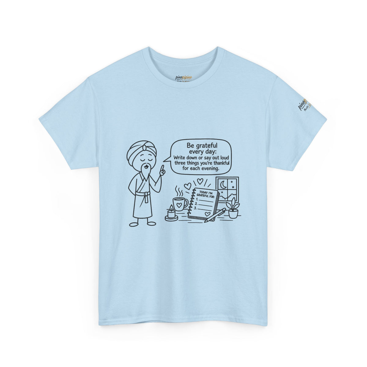 Gratitude Master Lee's Wisdom Tee — "Be grateful every day" Graphic T-Shirt