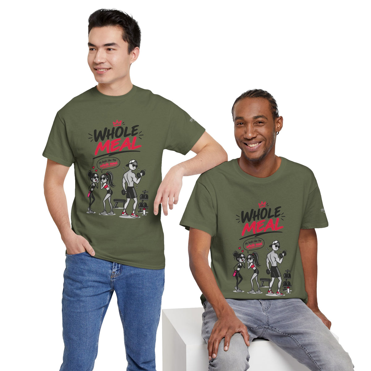 Fitness Tee — "Whole Meal" Gym Motivation Shirt