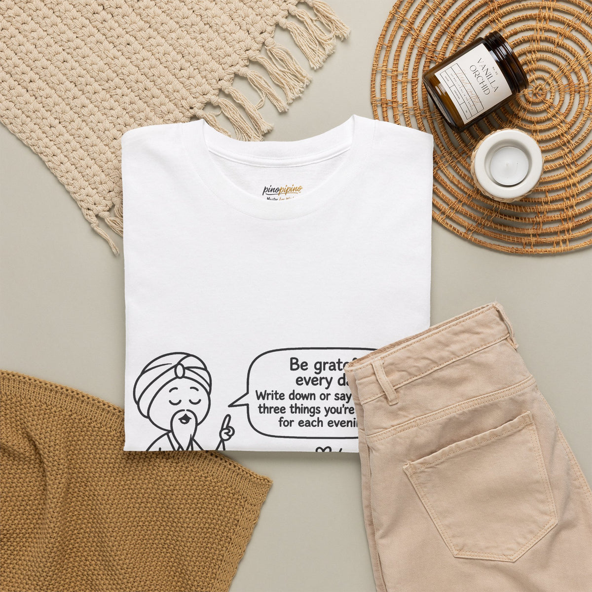 Gratitude Master Lee's Wisdom Tee — "Be grateful every day" Graphic T-Shirt