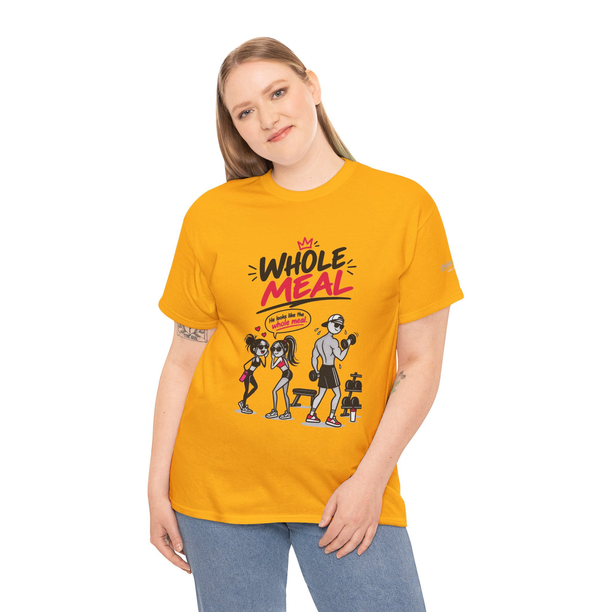 Fitness Tee — "Whole Meal" Gym Motivation Shirt