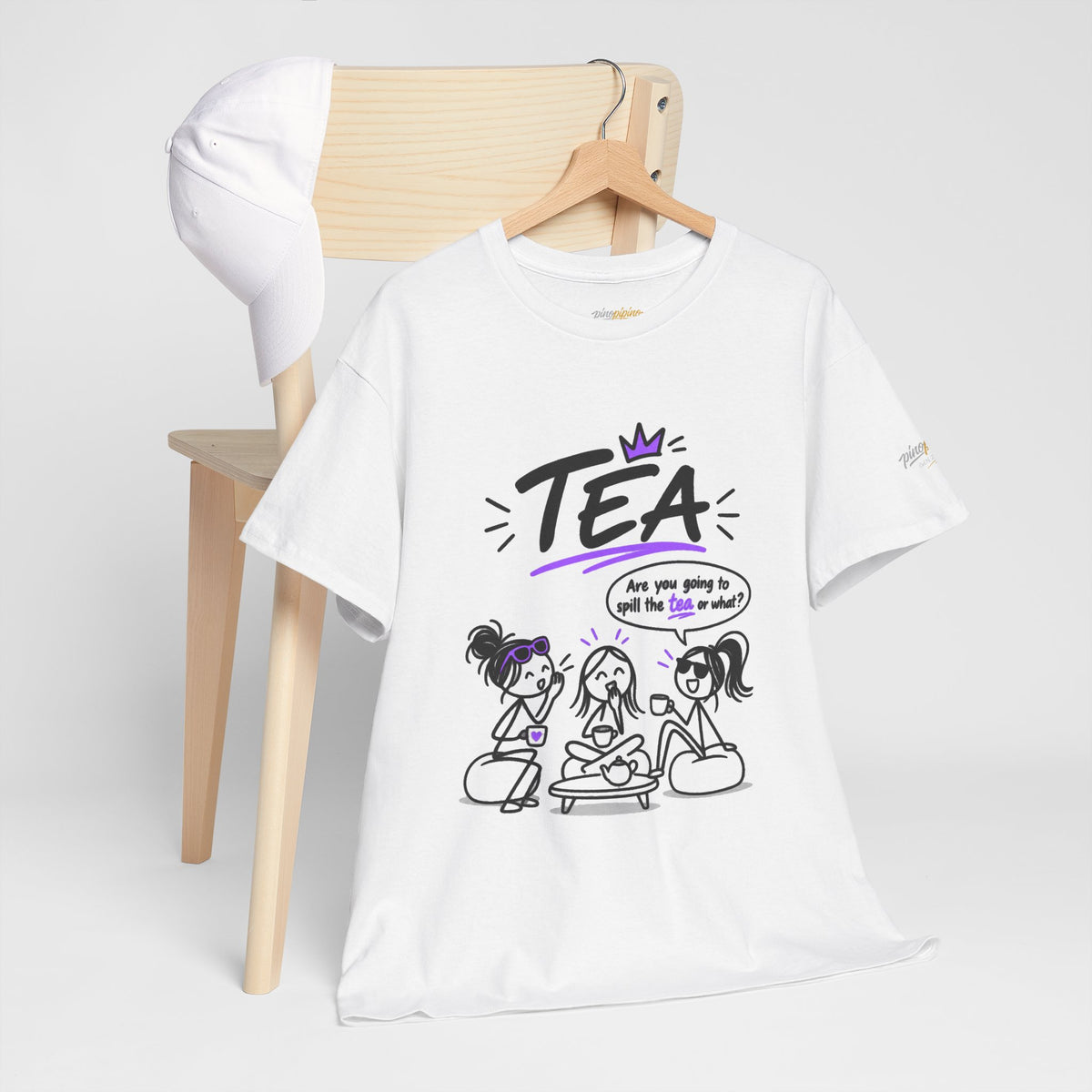 "Tea: Are you going to spill the tea or what?" Cartoon Graphic Tee