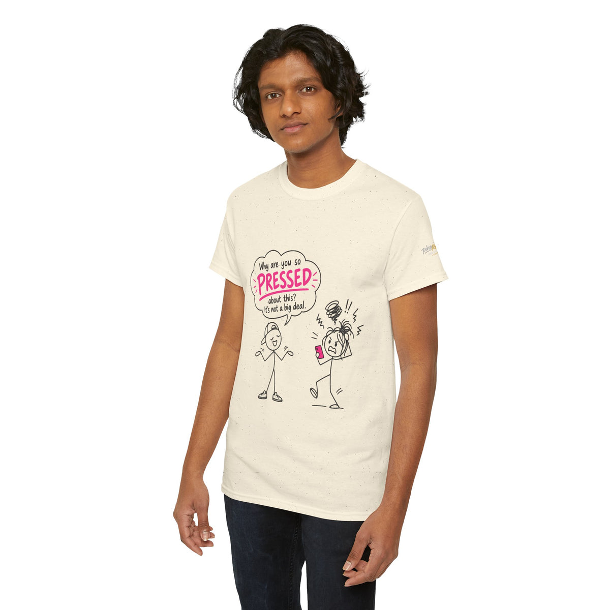 "Why Are You So Pressed?" Cartoon Graphic Tee