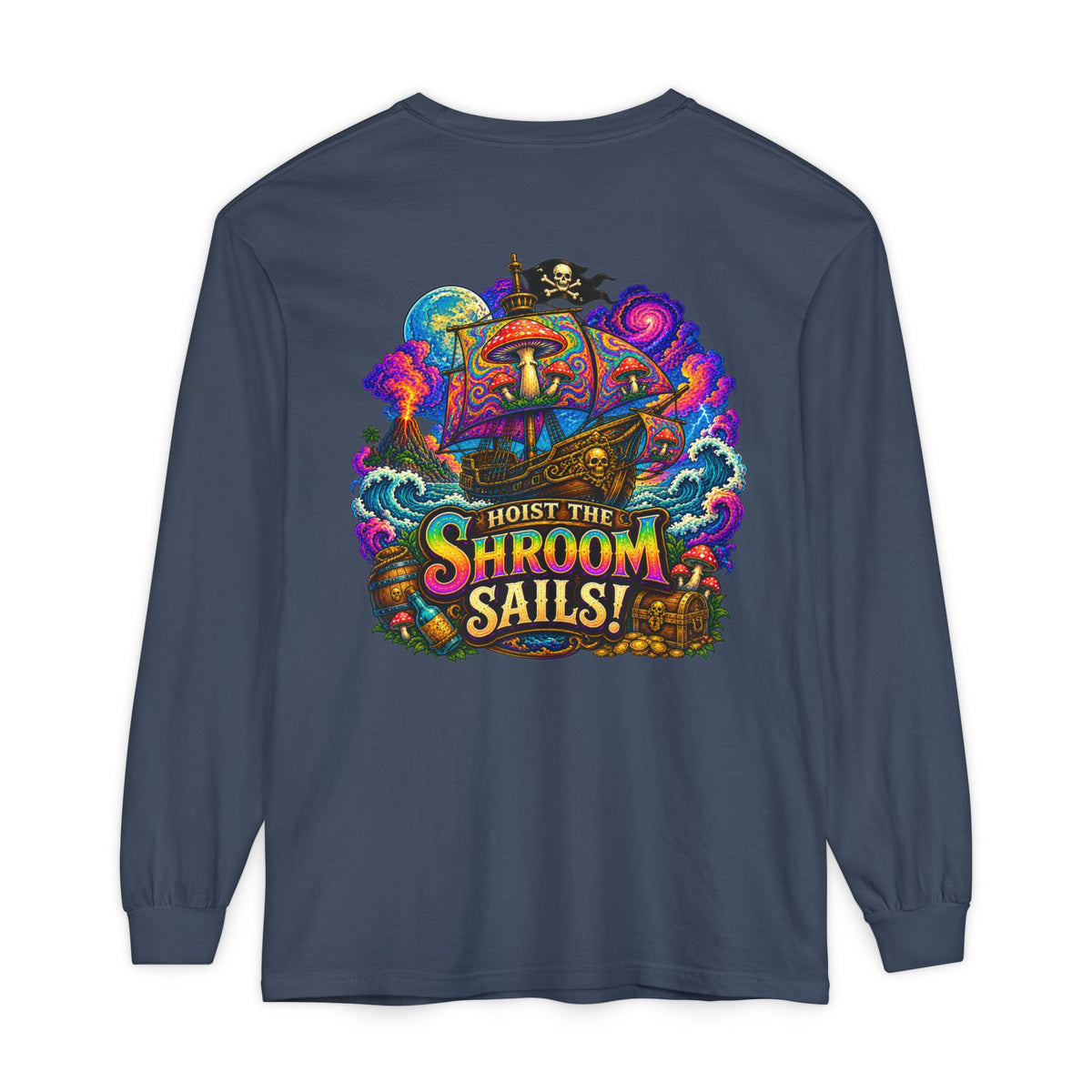 Hoist the Shroom Sails! Long Sleeve T‑Shirt